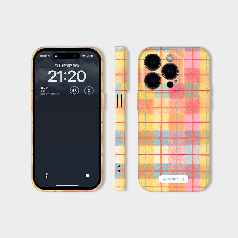 Color Plaid iPhone Case