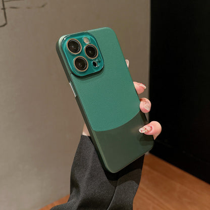 Magnetic Fiber Leather Color iPhone Case