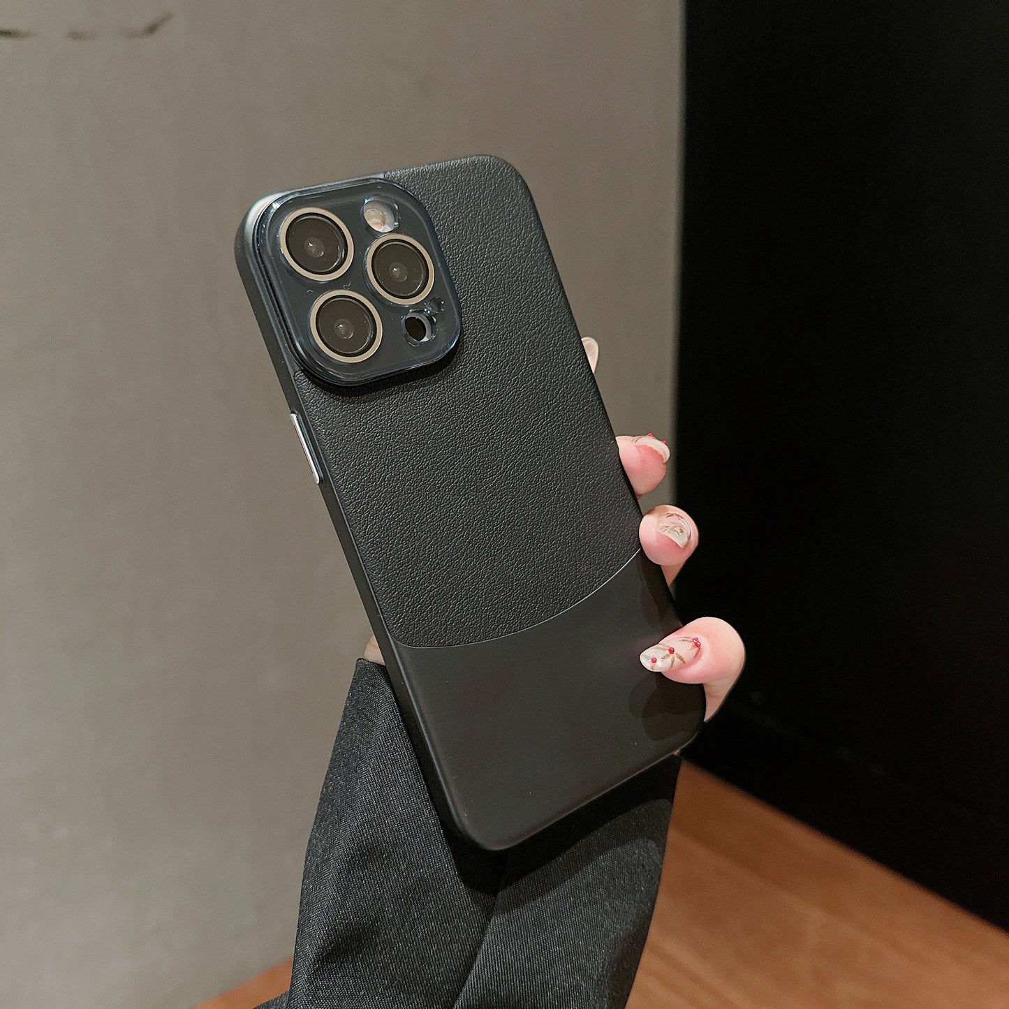 Magnetic Fiber Leather Color iPhone Case