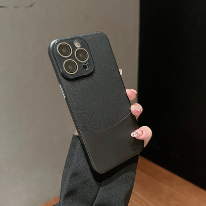 Magnetic Fiber Leather Color iPhone Case