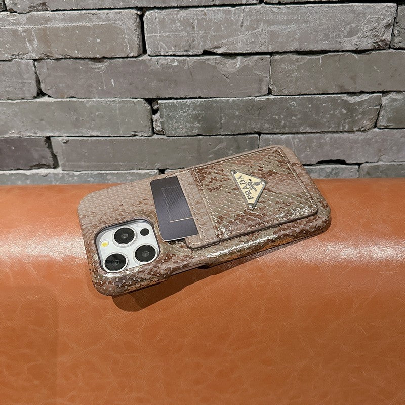Pra Card Holder Leather iPhone Case