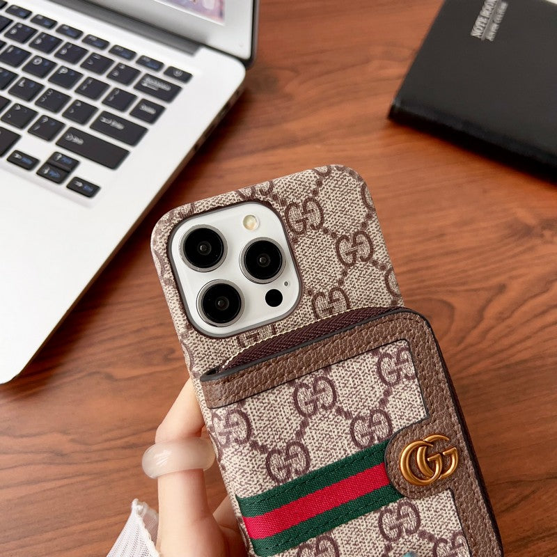 Lou GG Card Holder Chain iPhone 17 Case