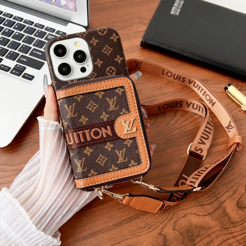 Lou GG Card Holder Chain iPhone Case