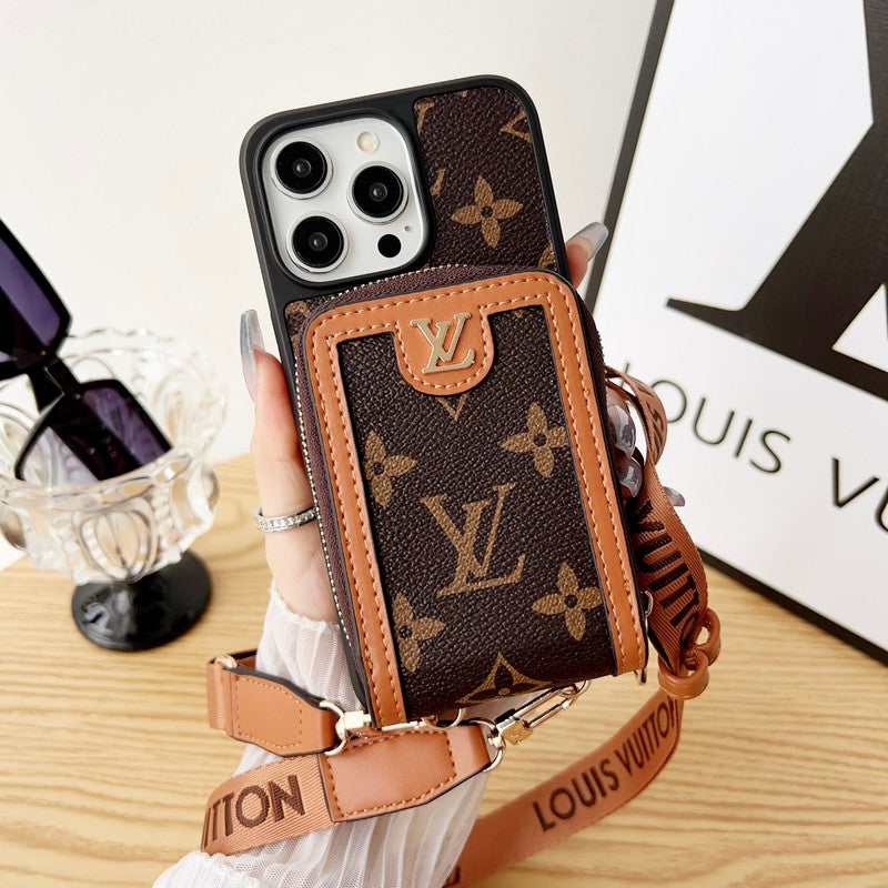 Lou GG Card Holder Chain iPhone Case
