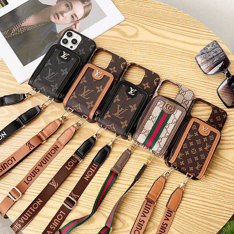 Lou GG Card Holder Chain iPhone Case