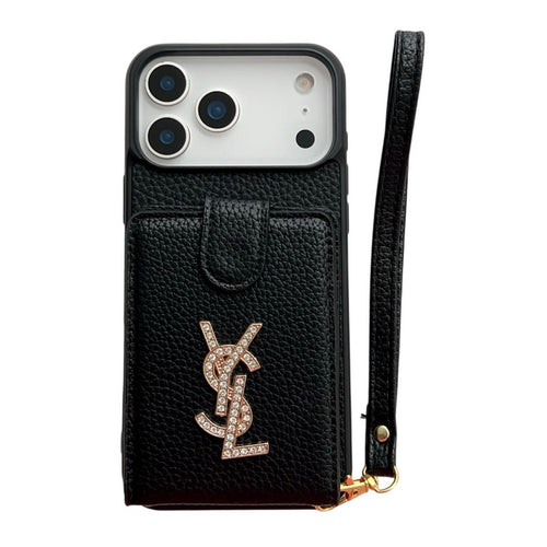 Saint Leather Hand Chain iPhone Case
