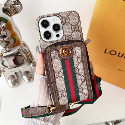 Lou GG Card Holder Chain iPhone 17 Case