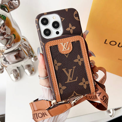 Lou GG Card Holder Chain iPhone 17 Case