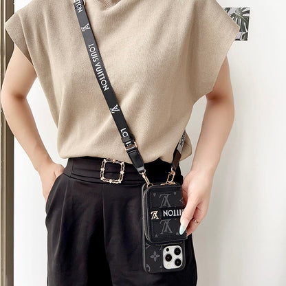 Lou GG Card Holder Chain iPhone Case