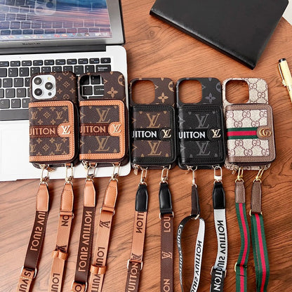 Lou GG Card Holder Chain iPhone Case