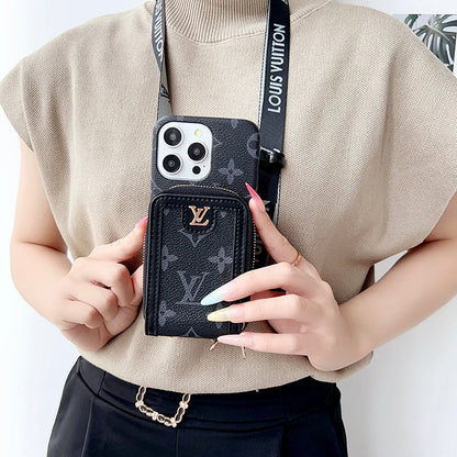 Lou GG Card Holder Chain iPhone Case