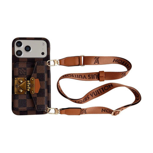 Louis GG Crossbody Chain iPhone Case