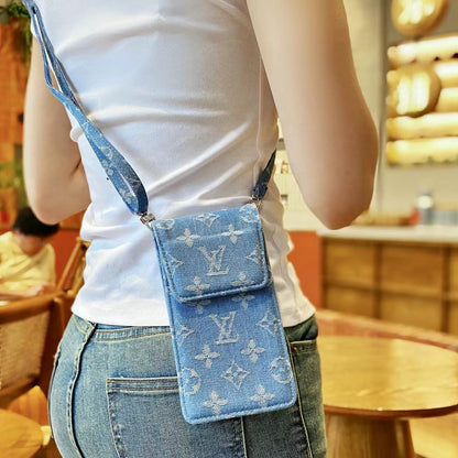 Lou Vintage Denim Crossbody iPhone Case