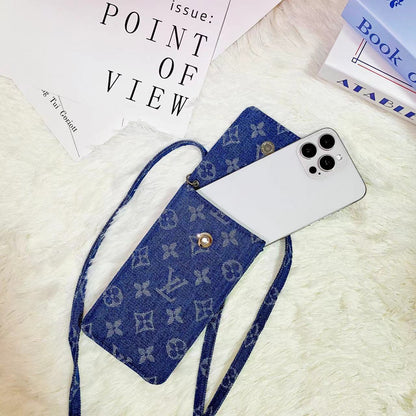 Lou Vintage Denim Crossbody iPhone Case