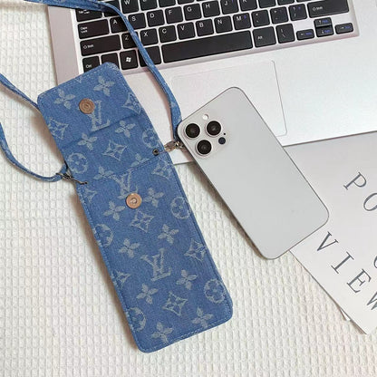 Lou Vintage Denim Crossbody iPhone Case