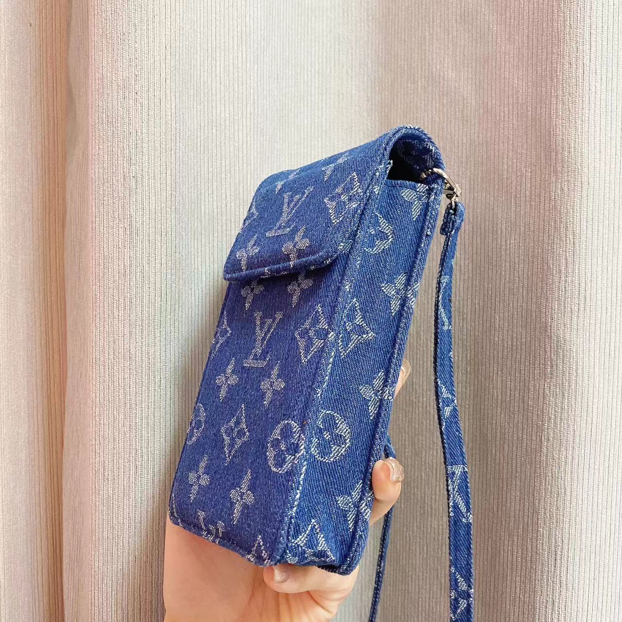 Lou Vintage Denim Crossbody iPhone Case