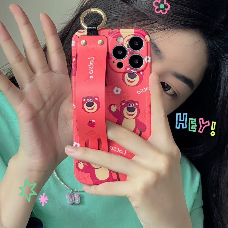 Lotso Pink Bear Wristband iPhone Case