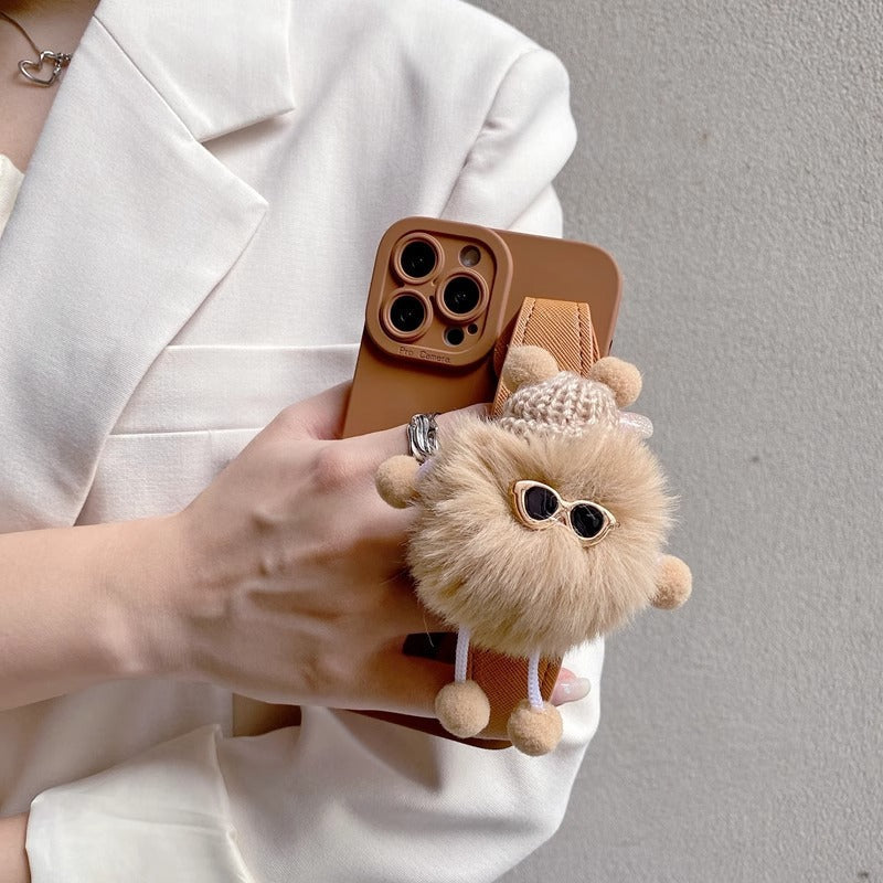 Plush Wristband Strap iPhone Case