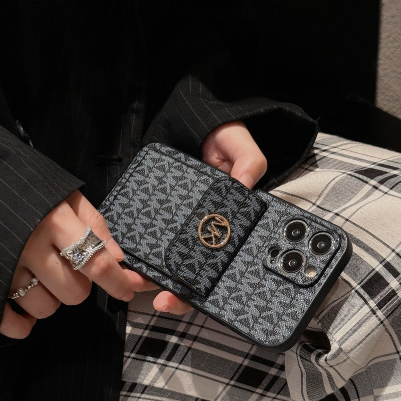 MK Card Bag Gold iPhone Case