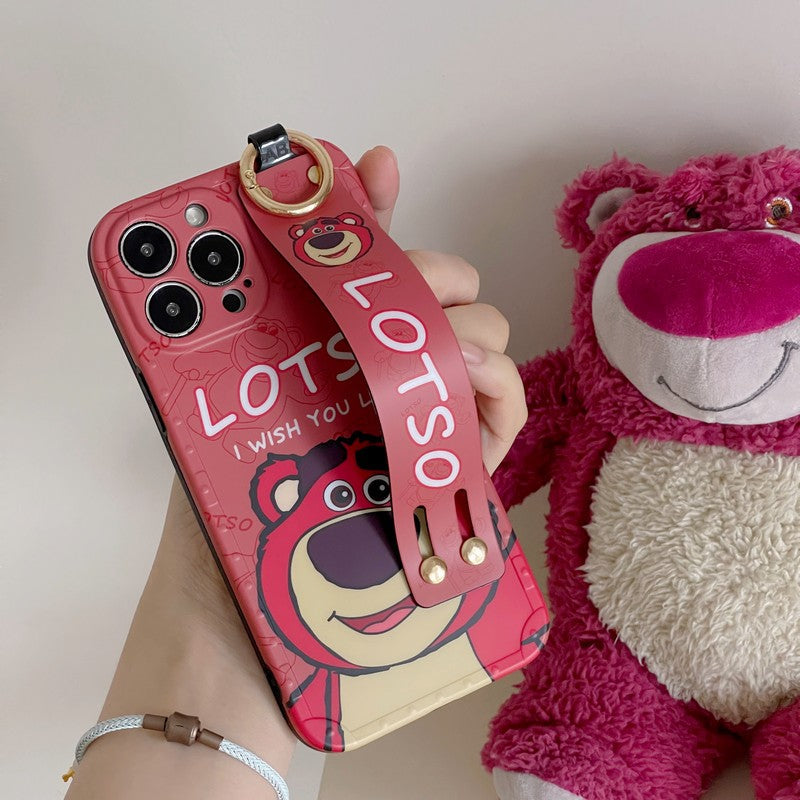 Lotso Pink Bear Wristband iPhone Case