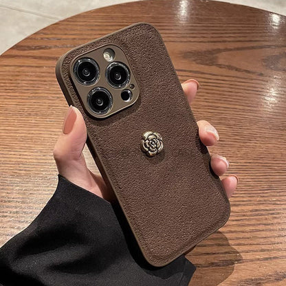 Camellia Wristband iPhone Leather Case