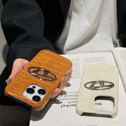 Dies Crocodile Pattern Leather iPhone Case
