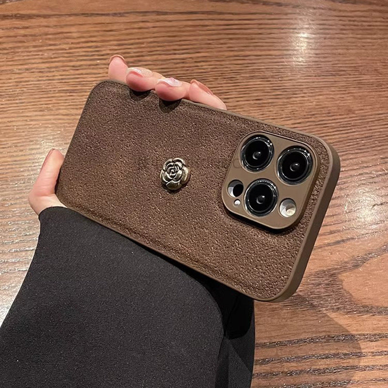 Camellia Wristband iPhone Leather Case