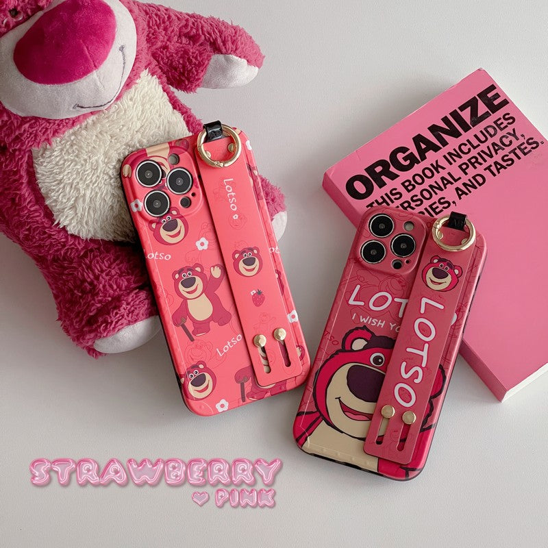 Lotso Pink Bear Wristband iPhone Case