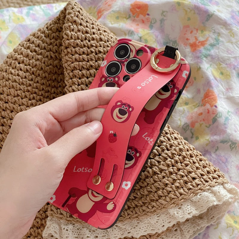 Lotso Pink Bear Wristband iPhone Case
