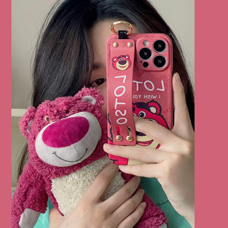 Lotso Pink Bear Wristband iPhone Case