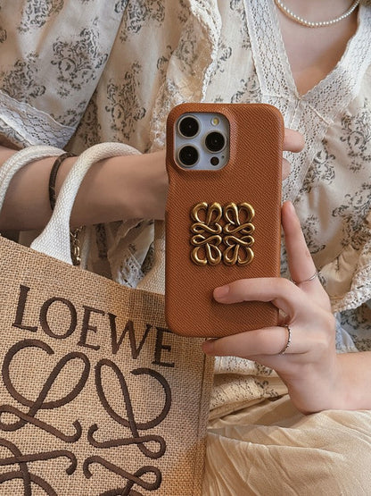 Loe Leather Color iPhone Case