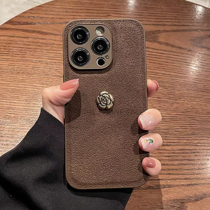 Camellia Wristband iPhone Leather Case