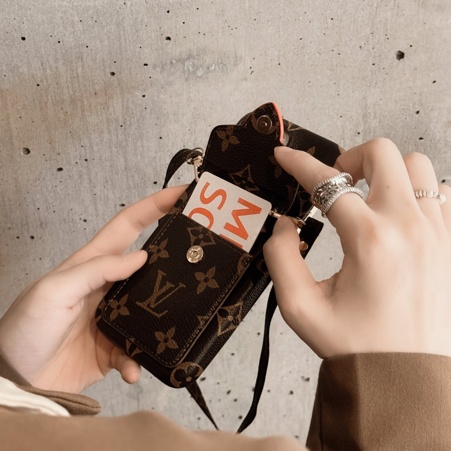 Lou Card Holder Chain iPhone Case