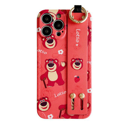 Lotso Pink Bear Wristband iPhone Case