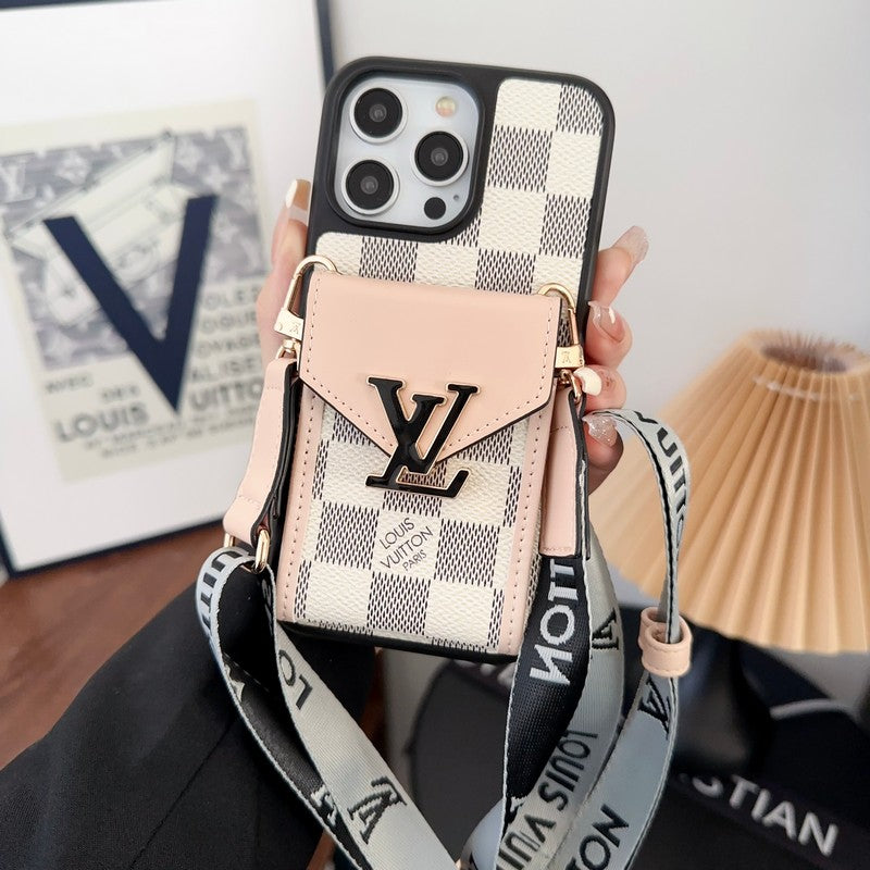 Lou Card Bag Five Color Chain iPhone Case