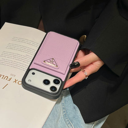 Pra Color Leather Card Bag iPhone Case