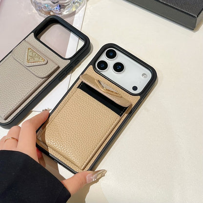 Pra Color Leather Card Bag iPhone Case