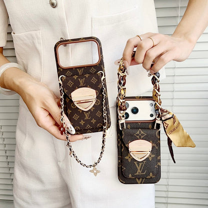 Louis Gold Card Bag Chain iPhone Case