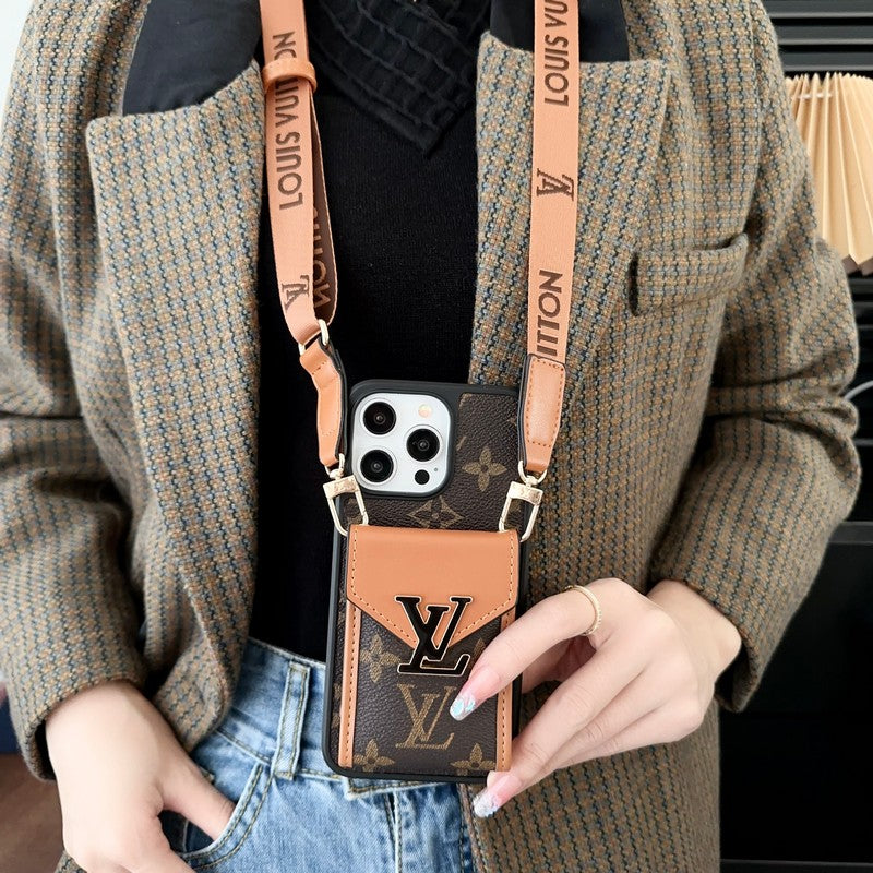 Lou Card Bag Five Color Chain iPhone Case