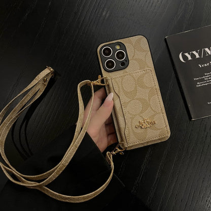 Coa Classic Color Card Bag Chain iPhone Case