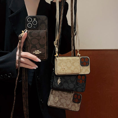 Coa Classic Color Card Bag Chain iPhone Case