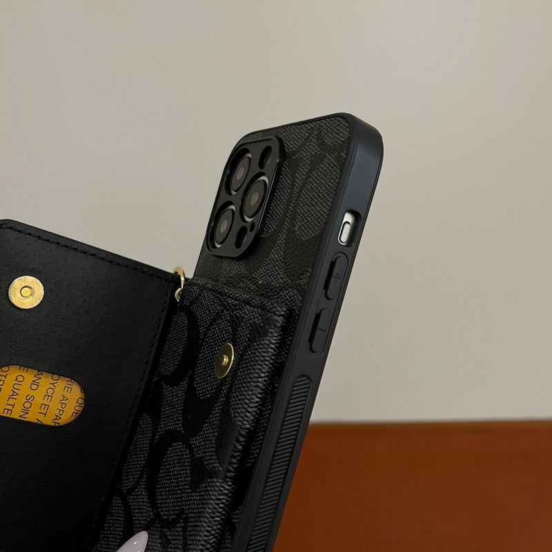 Coa Classic Color Card Bag Chain iPhone Case