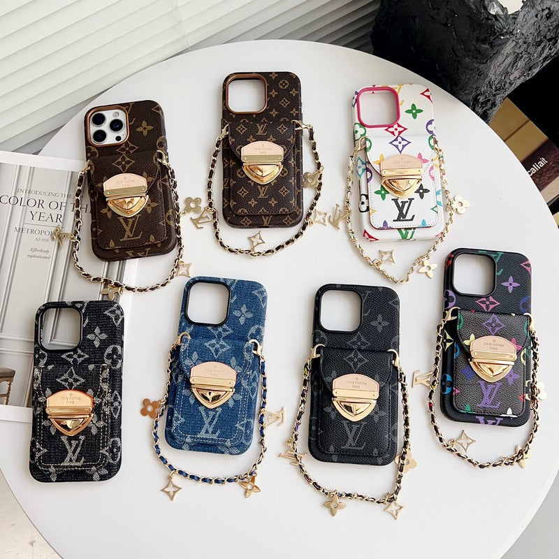 Louis Gold Card Bag Chain iPhone Case