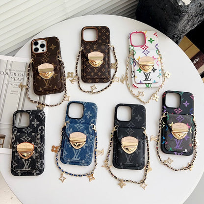 Louis Gold Card Bag Chain iPhone Case
