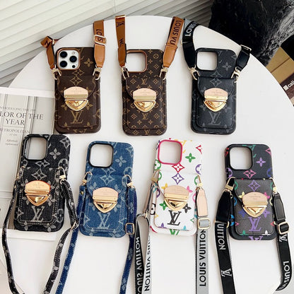 Louis Gold Card Crossbody iPhone Case
