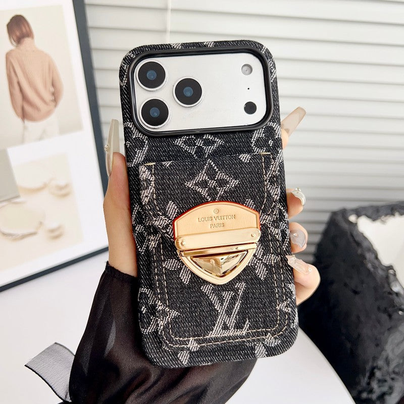 Louis Gold Card Bag iPhone Case
