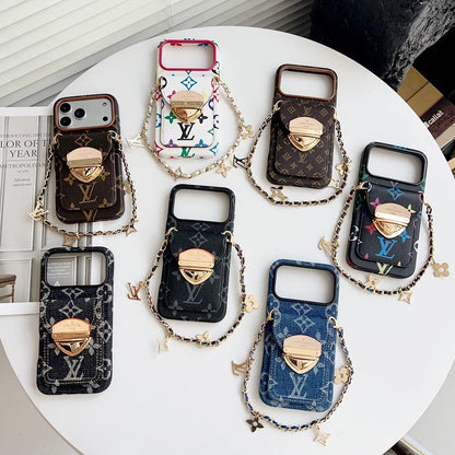 Louis Gold Card Bag Chain iPhone Case