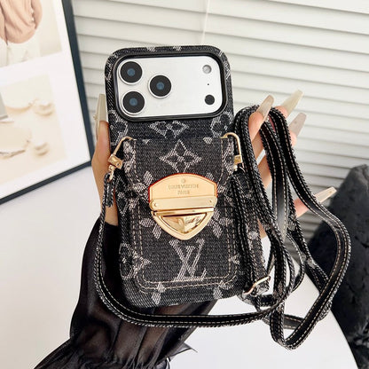 Louis Gold Card Crossbody iPhone Case