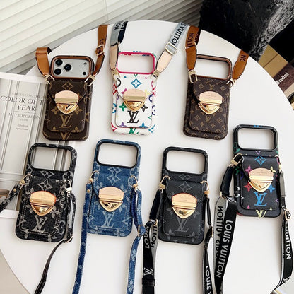 Louis Gold Card Crossbody iPhone Case