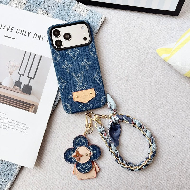 Louis Color Series Denim Scarf iPhone Case